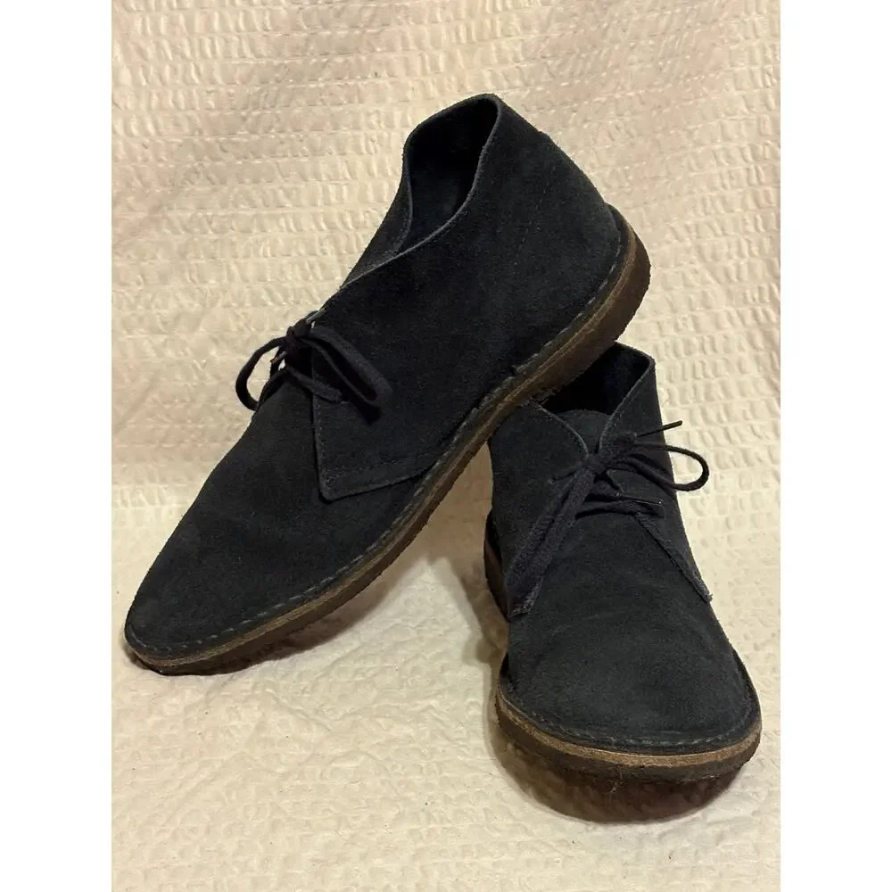 J.  Crew MacAlister Italian Made Navy Blue Suede Leather Chukka Boots Men’s 8.5